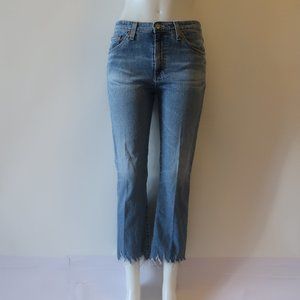 *Womens AG Adriano Goldschmied AG-44997 Blue Cropped Denim Jeans 29R